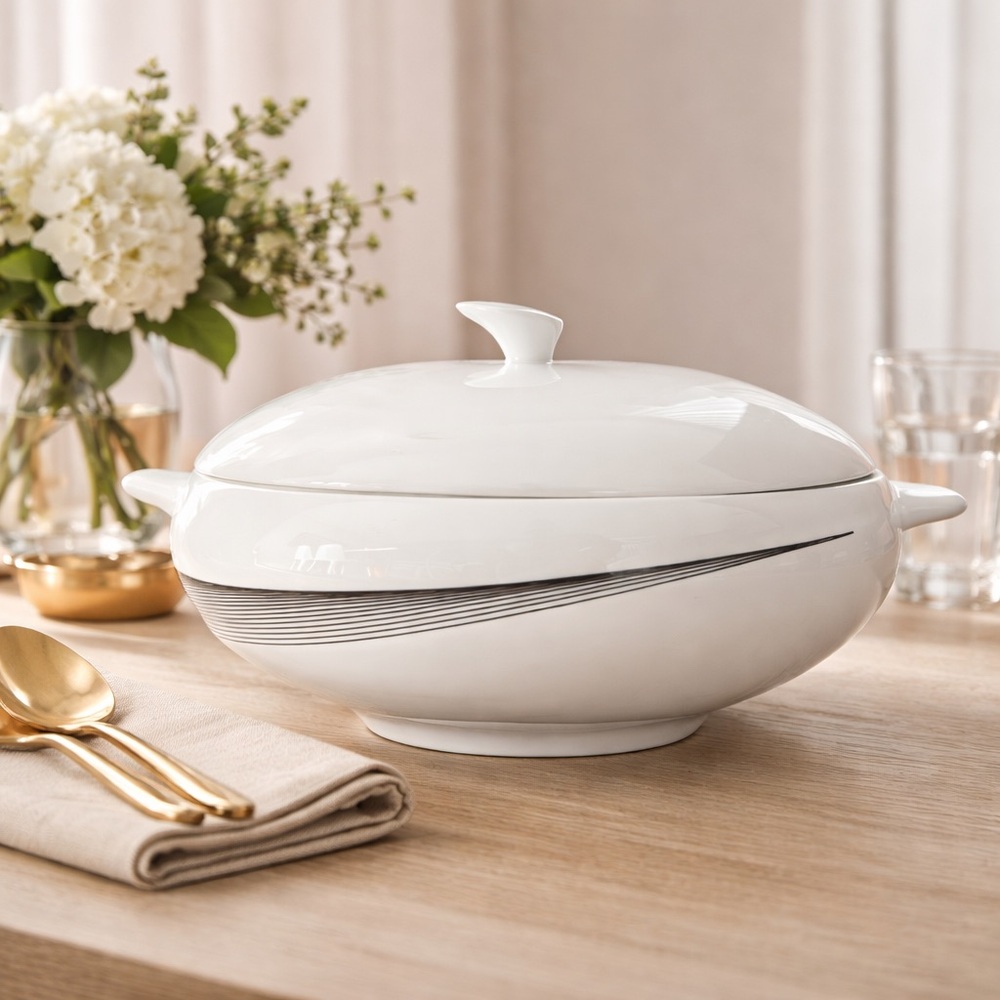 Vintage Wedgwood Bone China Covered Vegetable Tureen – Apollo Shape 225